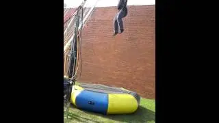 bungee trampoline epic 2x backflip fail