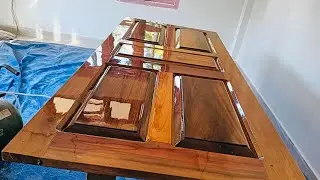 How to | (सागौन के दरवाजे को पॉलिश कैसे करें | PU Wood  Emporio Luxury Polish High Gloss Clear 2025