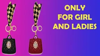 Mini Purse Coin Collector Bag for Girls & Ladies 👜 | Cute Keychain Purse | Black & Red Review #bag