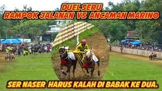 Babak Kedua Karapan Sapi HUT Tim Putra Mahkota Kelas Besar Berhadiah Mobil Di Lap Banyubunih.