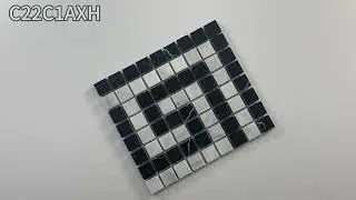 Carrara White Marble 5/8x5/8 Greek Key Classic Meander Mosaic Corner Tile Honed C22C1AXH