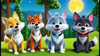 Five Little Wolves Go Howl Howl Howl | Funny and Fun Kids Nursery Rhyme Animation