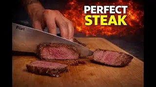 Cooking the perfect medium-rare steak over charcoal!! (ASMR Edition)