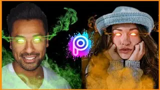 Glowing Eyes Smoke Effect | Picsart Tutorial | How To Make Glowing / Smoke Effect