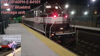 Railfanning NJT 4101 NJDOT Bluebird heritage Unit