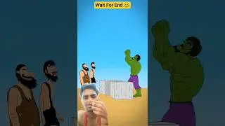 Caveman Vs Hulk Challange 🤣 #shorts #funny #animation #caveman