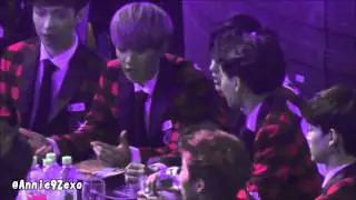 140123 26 EXO 엑소 Baekhyun Chanyeol Kai Chen Xiumin @ Seoul Music Awards 2014 서울가요대상 artists seat