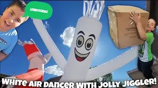 New Auction Win Complete Set White Air Dancer With Jolly Jiggler! Unboxing!