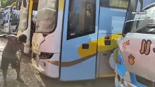 TWO SCANIA BUSES RUSTING AWAY AT PARKING || CHIRAG TRAVELS || #ASH2TRAVEL!!!