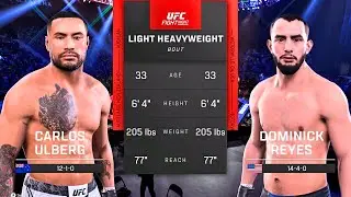 Carlos Ulberg vs Dominick Reyes FULL FIGHT | UFC 5 AI Simulation (CPU vs CPU)