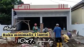 BANGUN RUKO 1 LANTAI KONSEP MINIMALIS