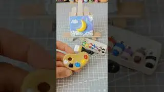 DIY How to Make Polymer Clay Miniature Painting Tools #miniature#polymer clay#diy#creative
