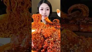 ASMR Mukbang Noodles & Fried Chicken 🤤🍜🍗