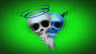 Skull face green screen new edit | Green screen skull face template