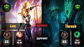 GrandMaster LUX [Guardian] (Support) VS  THRESH - Grandmaster KR Patch 10.16