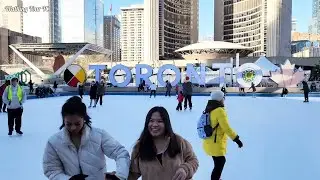 Nathan Phillips Square Skating | Toronto sign weekend vlog