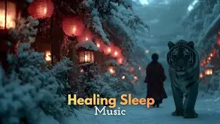 Snow Night Meditation with Spirit Tiger - Celestial Piano for Rest & Inner Stillness