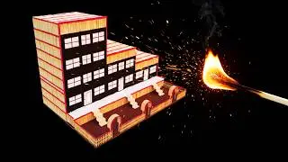 I Built a DIY 30,000 Matchstick Tower 🔥 EPIC Matches Chain Reaction Domino Effect