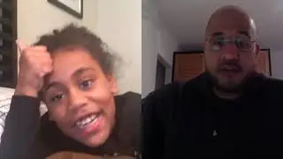 Leah & Daddy (Papa) Skype 26 February 2021