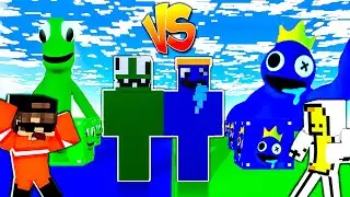 DESAFÍO DE LUCKY BLOCK DE BLUE VS GREEN de RAINBOW FRIENDS en MINECRAFT 😱 | Pathofail