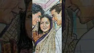Karan Arjun Movie Sketch ✏️ | Emotional Art #bollywood  #short video...