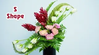 Lasted style S shape Design Rose,Carnation Flower Arragements| Eps 127