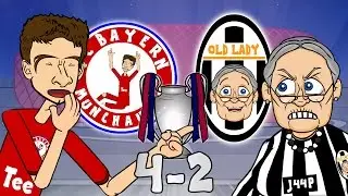 BAYERN MUNICH vs JUVENTUS 4-2 (UEFA Champions League 2016 Cartoon Parody Goals Highlights)