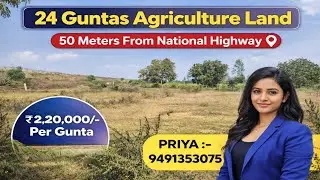 Priya:9491353075||BT Dambar Road BIT||Agriculture land for sale||24 Guntas #youtube #farming #agri