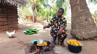 Crispy Potato Balls 🥔✨ Spicy Chicken Wings Stew🔥 & Okra Veggies Feast 🍽️ | African Village Cooking🌍🏡