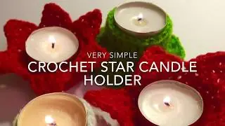 Crochet Star Tee Light holder