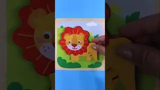 Lion Puzzle 🦁 | Learn Wild Animals | Guess the Animal Song #cocomelon #toddlerlearning #shorts
