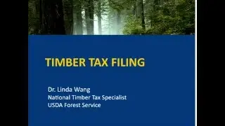 Timber Tax Filing for the 2015 Tax Year