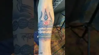 Trishul Rudraksh Tattoo making by @Mad_inkster #youtube