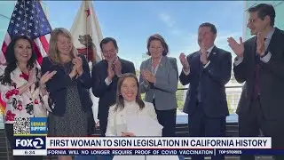 California Lt. Gov. Kounalakis becomes first woman to sign legislation in state history