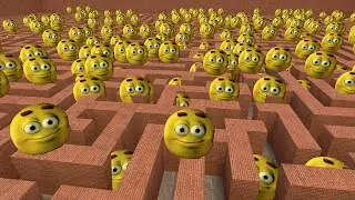 SMILEY NEXTBOT CHASE IN BIG MAZE MAP - GMOD