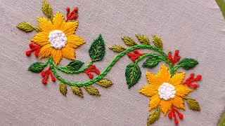 Amazing Hand Embroidery Borderline Design...... 