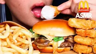 ASMR MCDONALDS NUGGETS + FRIES + BURGER & MATCHA CREAM PUFF (Eating Sound) | MAR ASMR