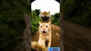 Cat POV RUN FOR LIFE 🐱💨Tiger Chase |Action Camera Style|DIGITAL MARKETING :Social Media Ads campaign