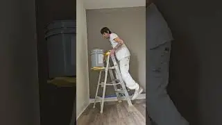 Accent wall with color change cutting in coat #2 #painting #construction #interior 