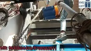 New MRL Lift Motor pulling & installation#MRL Lift#home lift#goods Elevator#cheep Lift#viral video