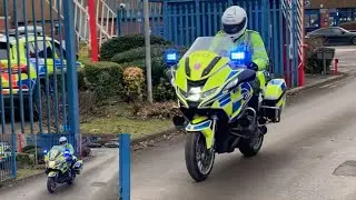 X2 Marked BMW R1250RT Traffic Bikes Responding Greater Manchester Police