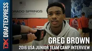 Greg Brown Interview at USA Basketball Junior National Team Camp