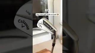 Unboxing a brand new set of golf clubs 😍🔉