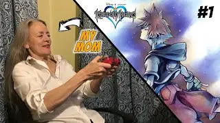 My mom plays Kingdom Hearts with me for the first time