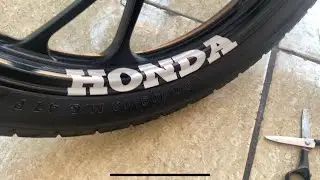 Como Por Adesivo HONDA Na Roda Pé De Galinha Da Start 160