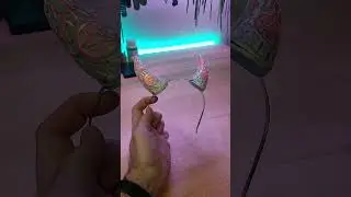 Glowing pentagram horns for Halloween #3dprintable #led #halloween #diy #horns  #props #edc