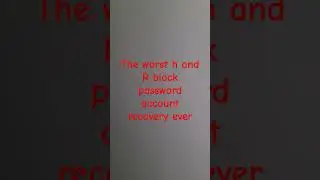 The worst h and R block password account recovery ever