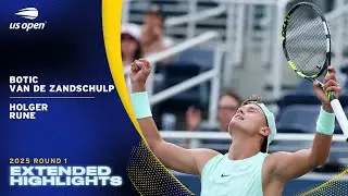Botic van de Zandschulp vs. Holger Rune Extended Highlights | 2025 US Open Round 1