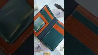 Making a Handmade Leather Vertical Bifold Wallet. #leathercraft #gift #wallet #handmade #howto