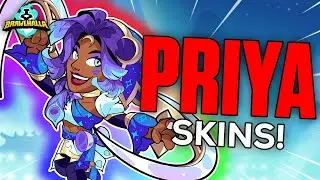 Brawlhalla NEW Legend Priya Skins & Colors FULL Reveal